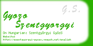 gyozo szentgyorgyi business card