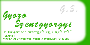 gyozo szentgyorgyi business card